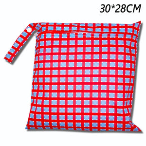 Cute Cartoon Striped Baby Diaper Bag Waterproof Travel Maternity Small Wet Bags for Mommy Storage Stroller Accessories 28*30cm