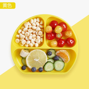 Baby Silicone bowl Sucker Bowl Children feeding silicone plate baby silica gel dishes It can be used with spoon, fork and straw