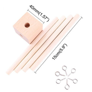 1Set Baby Hanger Baby Mobile Crib Hanger Frame Bed Bell Wooden Mobile Crib Hanger Frame Mobile Holder Newborn Gifts Infant Crib