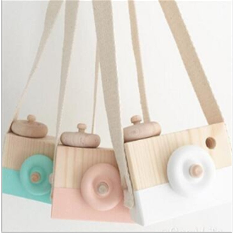 Wooden Camera Toys Cute Nordic Hanging Kids Toy Gift Room Decor Furnishing Articles Wooden Toys For Kid 10*8*5.5Cm