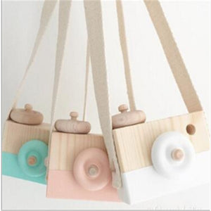 Wooden Camera Toys Cute Nordic Hanging Kids Toy Gift Room Decor Furnishing Articles Wooden Toys For Kid 10*8*5.5Cm
