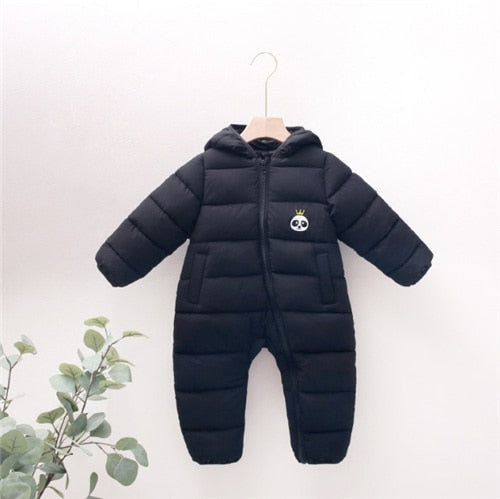 Newborn Baby Boy Clothes Rompers Winter Thick Baby Girl Romper Jumpsuit Snow Overalls for Newborns Christmas Rompers for Boys