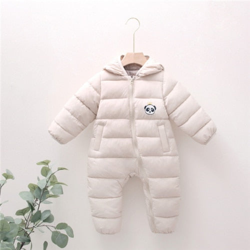 Newborn Baby Boy Clothes Rompers Winter Thick Baby Girl Romper Jumpsuit Snow Overalls for Newborns Christmas Rompers for Boys