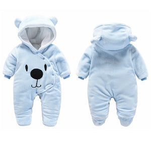 Newborn Baby Boy Clothes Rompers Winter Thick Baby Girl Romper Jumpsuit Snow Overalls for Newborns Christmas Rompers for Boys