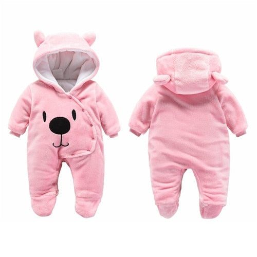 Newborn Baby Boy Clothes Rompers Winter Thick Baby Girl Romper Jumpsuit Snow Overalls for Newborns Christmas Rompers for Boys