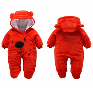 Newborn Baby Boy Clothes Rompers Winter Thick Baby Girl Romper Jumpsuit Snow Overalls for Newborns Christmas Rompers for Boys