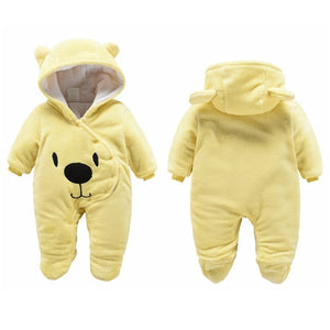 Newborn Baby Boy Clothes Rompers Winter Thick Baby Girl Romper Jumpsuit Snow Overalls for Newborns Christmas Rompers for Boys