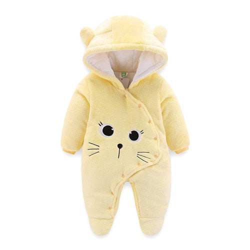 Newborn Baby Boy Clothes Rompers Winter Thick Baby Girl Romper Jumpsuit Snow Overalls for Newborns Christmas Rompers for Boys