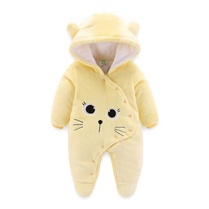 Newborn Baby Boy Clothes Rompers Winter Thick Baby Girl Romper Jumpsuit Snow Overalls for Newborns Christmas Rompers for Boys