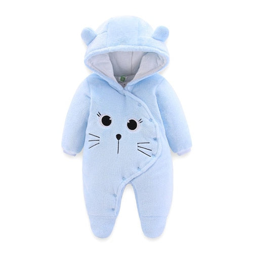 Newborn Baby Boy Clothes Rompers Winter Thick Baby Girl Romper Jumpsuit Snow Overalls for Newborns Christmas Rompers for Boys