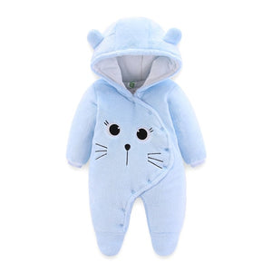 Newborn Baby Boy Clothes Rompers Winter Thick Baby Girl Romper Jumpsuit Snow Overalls for Newborns Christmas Rompers for Boys