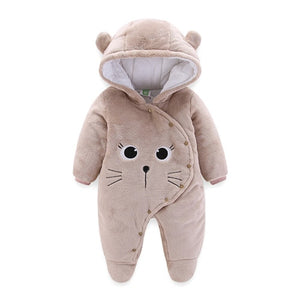 Newborn Baby Boy Clothes Rompers Winter Thick Baby Girl Romper Jumpsuit Snow Overalls for Newborns Christmas Rompers for Boys