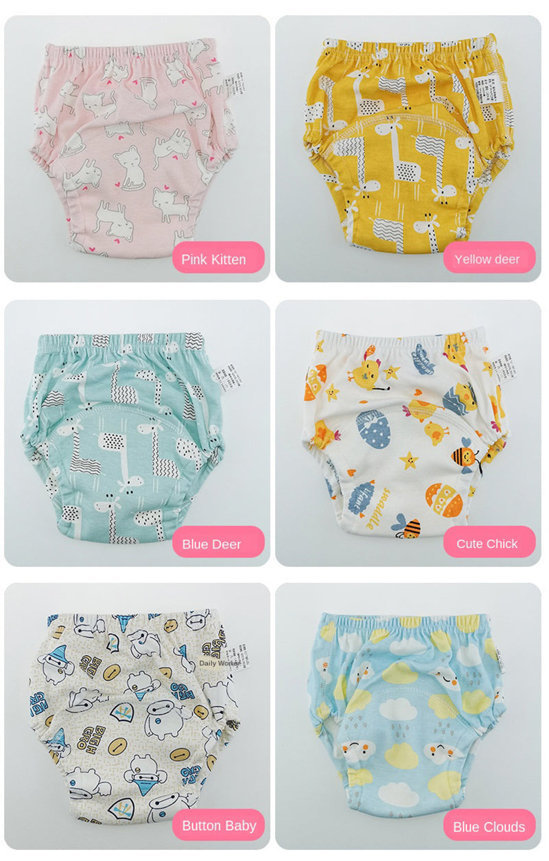 Baby Training Pants 6-Layer Gauze Washable Diaper Cotton Cloth for Newborn Babies