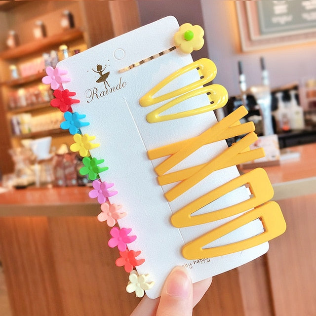 1 Set Children Cute Cartoon Flower Fruit Rubber Bands Hairpins Girls Lovely Gift Hair Clips Kids Hair Bands Hair Accessories