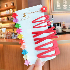 1 Set Children Cute Cartoon Flower Fruit Rubber Bands Hairpins Girls Lovely Gift Hair Clips Kids Hair Bands Hair Accessories