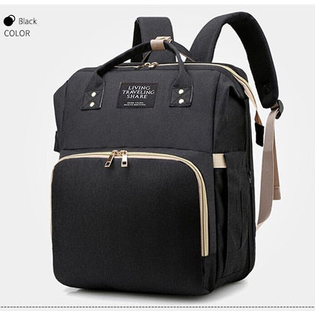 Moms Dads Multifunctional Diaper Bag Bed Backpack  Baby Bed Cribs Bags Mummy Travel Maternity Nursing Handbag For Stroller