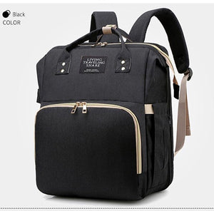 Moms Dads Multifunctional Diaper Bag Bed Backpack  Baby Bed Cribs Bags Mummy Travel Maternity Nursing Handbag For Stroller