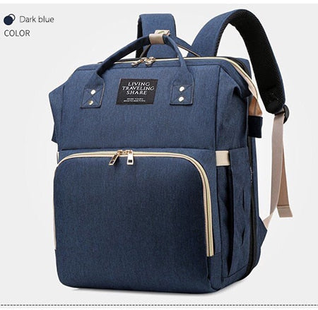 Moms Dads Multifunctional Diaper Bag Bed Backpack  Baby Bed Cribs Bags Mummy Travel Maternity Nursing Handbag For Stroller