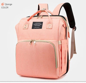 Moms Dads Multifunctional Diaper Bag Bed Backpack  Baby Bed Cribs Bags Mummy Travel Maternity Nursing Handbag For Stroller