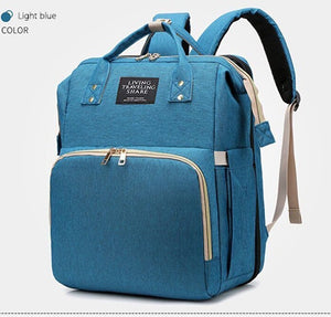 Moms Dads Multifunctional Diaper Bag Bed Backpack  Baby Bed Cribs Bags Mummy Travel Maternity Nursing Handbag For Stroller