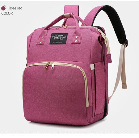 Moms Dads Multifunctional Diaper Bag Bed Backpack  Baby Bed Cribs Bags Mummy Travel Maternity Nursing Handbag For Stroller