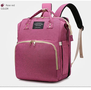 Moms Dads Multifunctional Diaper Bag Bed Backpack  Baby Bed Cribs Bags Mummy Travel Maternity Nursing Handbag For Stroller