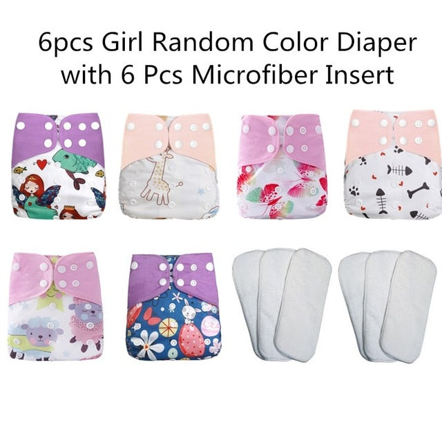 [simfamily]12pcs/set Washable Cloth Diaper Cover Adjustable Nappy Reusable Cloth Diapers Available 0-3years 3-15kg baby