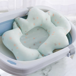 Portable Baby Bath Tub Pad Non-Slip Bathtub Shower Seat Mat Foldable Bath Pillow Newborn Safety Security Bath Support Cushion
