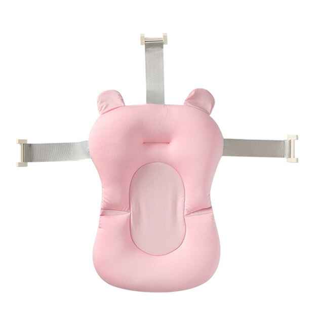 Portable Baby Bath Tub Pad Non-Slip Bathtub Shower Seat Mat Foldable Bath Pillow Newborn Safety Security Bath Support Cushion