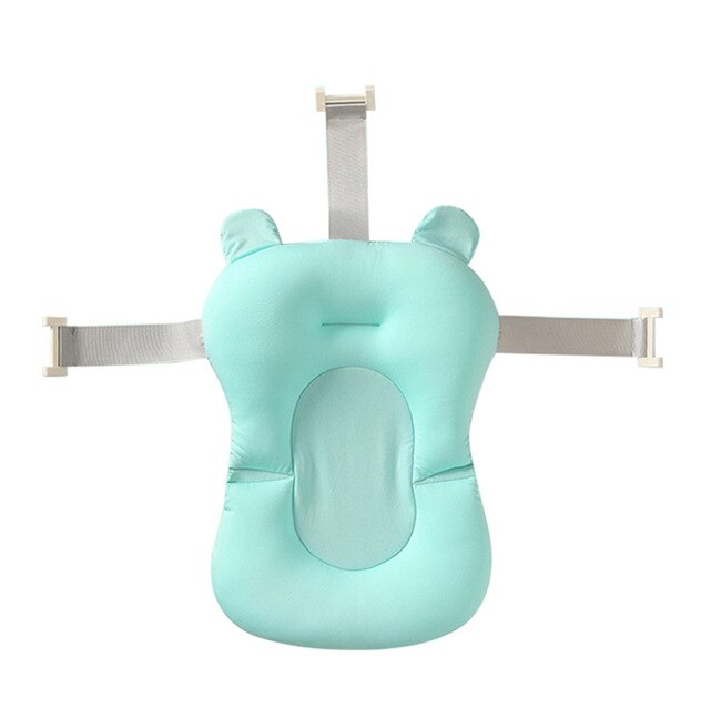 Portable Baby Bath Tub Pad Non-Slip Bathtub Shower Seat Mat Foldable Bath Pillow Newborn Safety Security Bath Support Cushion