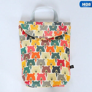 New Multifunctional Baby Diaper Organizer Reusable Waterproof Fashion Prints Wet/Dry Bag Mummy Storage Baby Diaper Bag