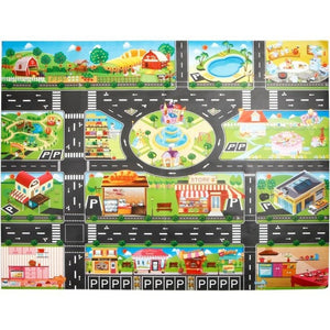 Children Car Parking Map Toys 130x100cm Baby Climbing Playing Mats Kids Toys City Parking Lot Roadmap Map English Version GYH