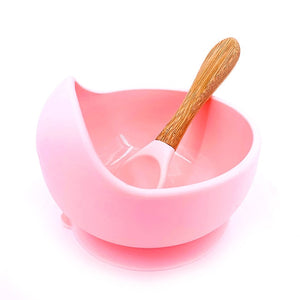 1set Silicone Baby Feeding Bowl Tableware Waterproof Spoon Non-Slip Crockery BPA Free Silicone Dishes for Baby Bowl Baby Plate