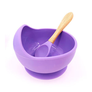 1set Silicone Baby Feeding Bowl Tableware Waterproof Spoon Non-Slip Crockery BPA Free Silicone Dishes for Baby Bowl Baby Plate
