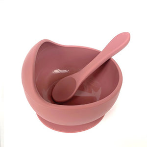 1set Silicone Baby Feeding Bowl Tableware Waterproof Spoon Non-Slip Crockery BPA Free Silicone Dishes for Baby Bowl Baby Plate