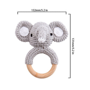 Baby Towel Newborn Bath Toy Set Double Sided Cotton Blanket Wooden Rattle Bracelet Crochet Toys Baby Bath Gift Products For Kids