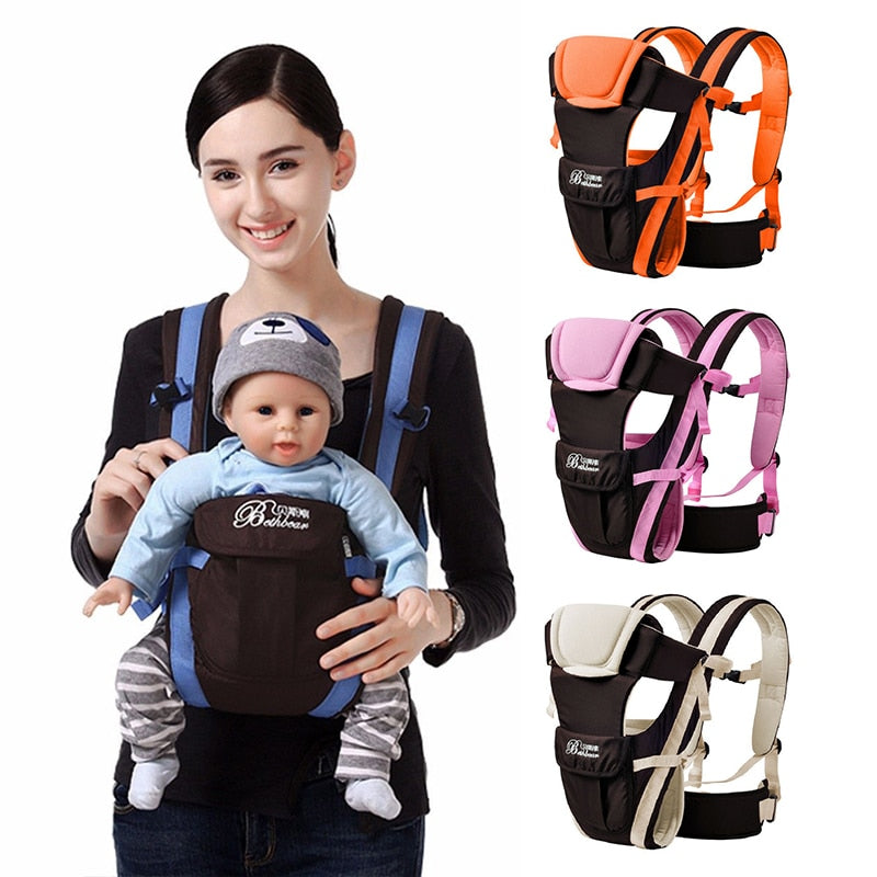 Baby Carriers 0-24 Months Breathable Front Facing 4 in 1 Infant Comfortable Sling Backpacks Pouch Wrap Ergonomic Kangaroo Bag