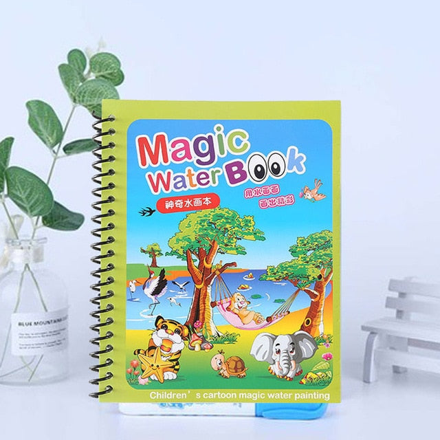 Montessori Toys Reusable Coloring Book Magic Water Drawing Book Sensory Early Education Toys for Kids Birthday Gift