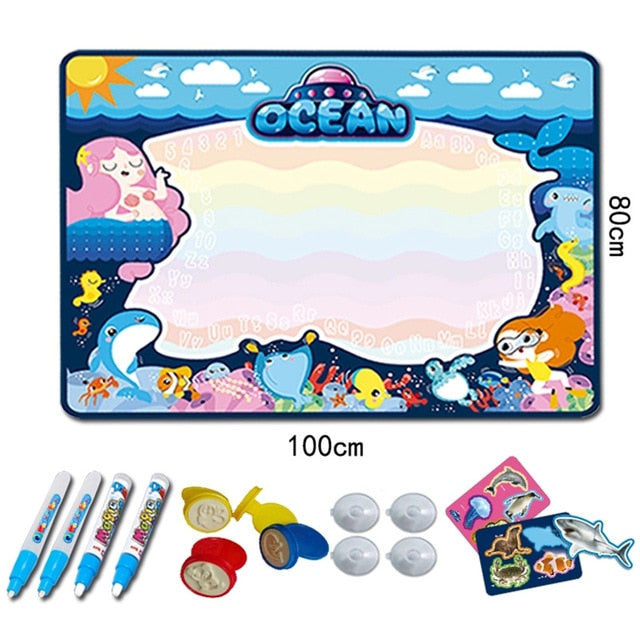Book Color Magic Mat Water Draw Board Handmade Water Drawing Painting Craft Kid Developmental Educational Toys Toy For Child