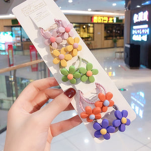 10/20 Pcs/Bag Children Cute Cartoon Shiny Flower Hair Bands Girls Baby Lovely Scrunchies Rubber Bands Kids Hiar Accessories